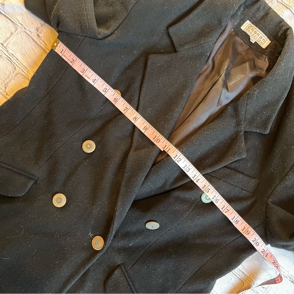 Vintage Made in USA Wool/cashmere blend Blazer Shoulder Pads Medium Double - Picture 3 of 14